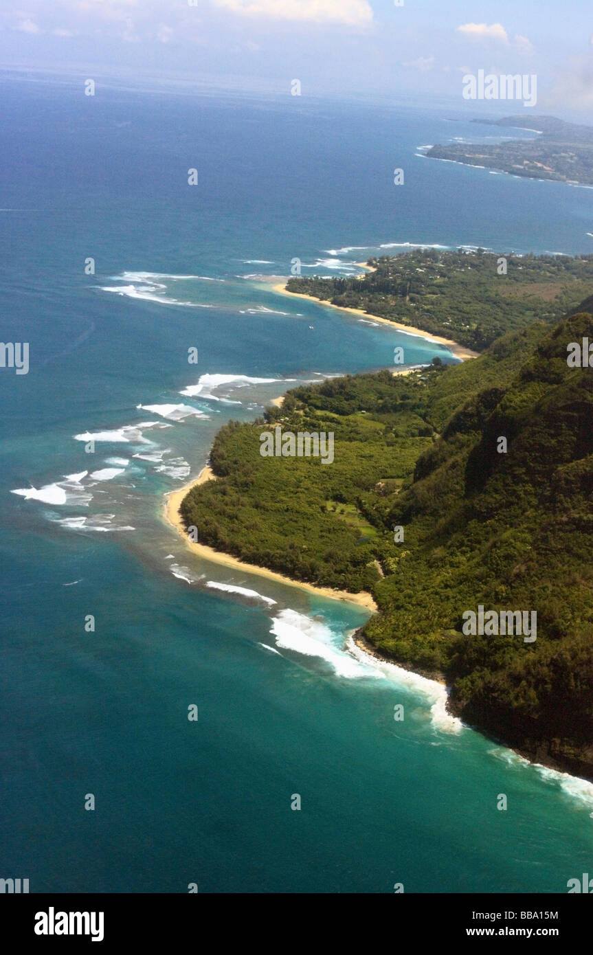 Ke'e Beach Kauai HI Stock Photo