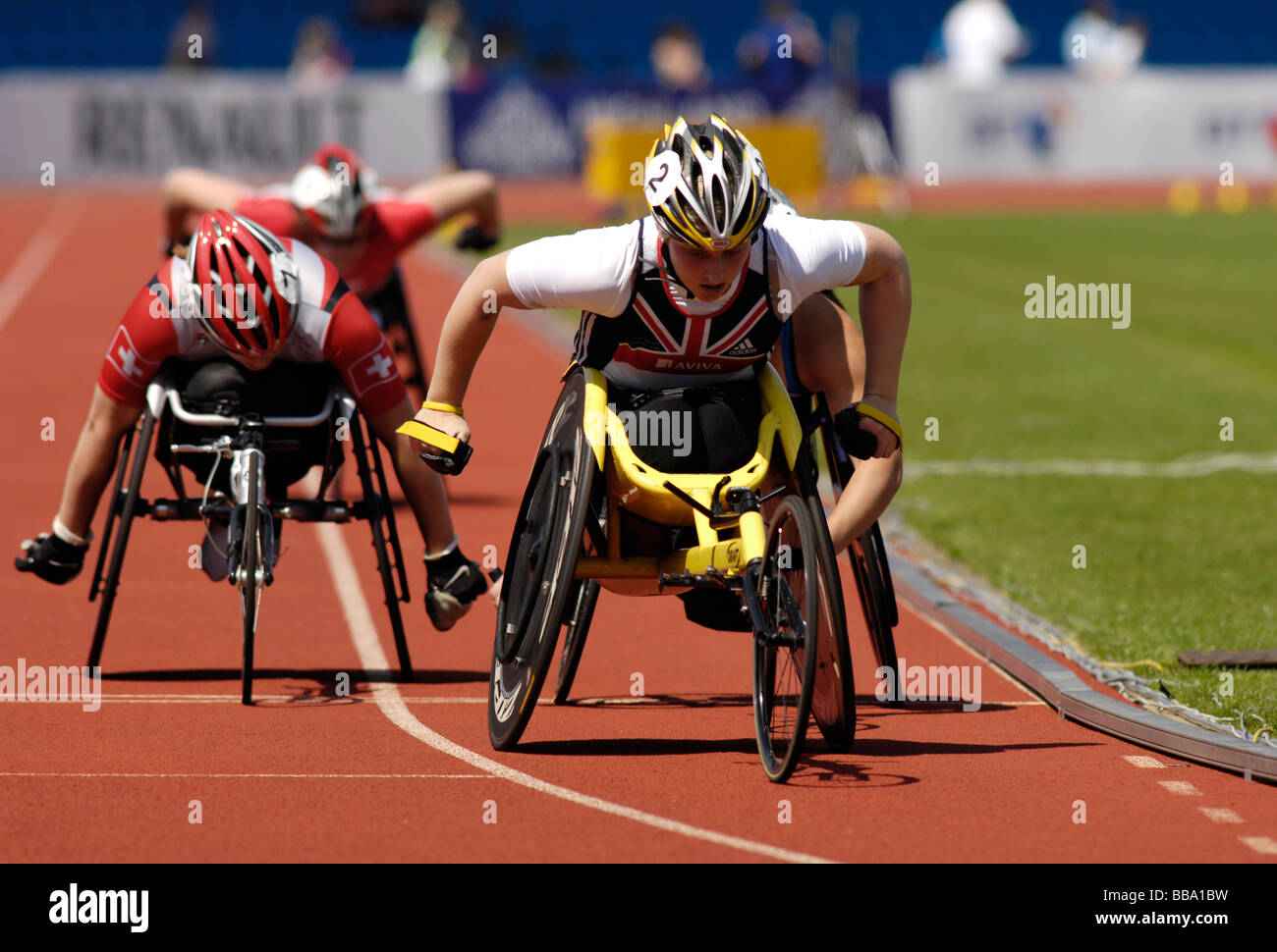 paralympic wheelchair race Stock Photo Alamy