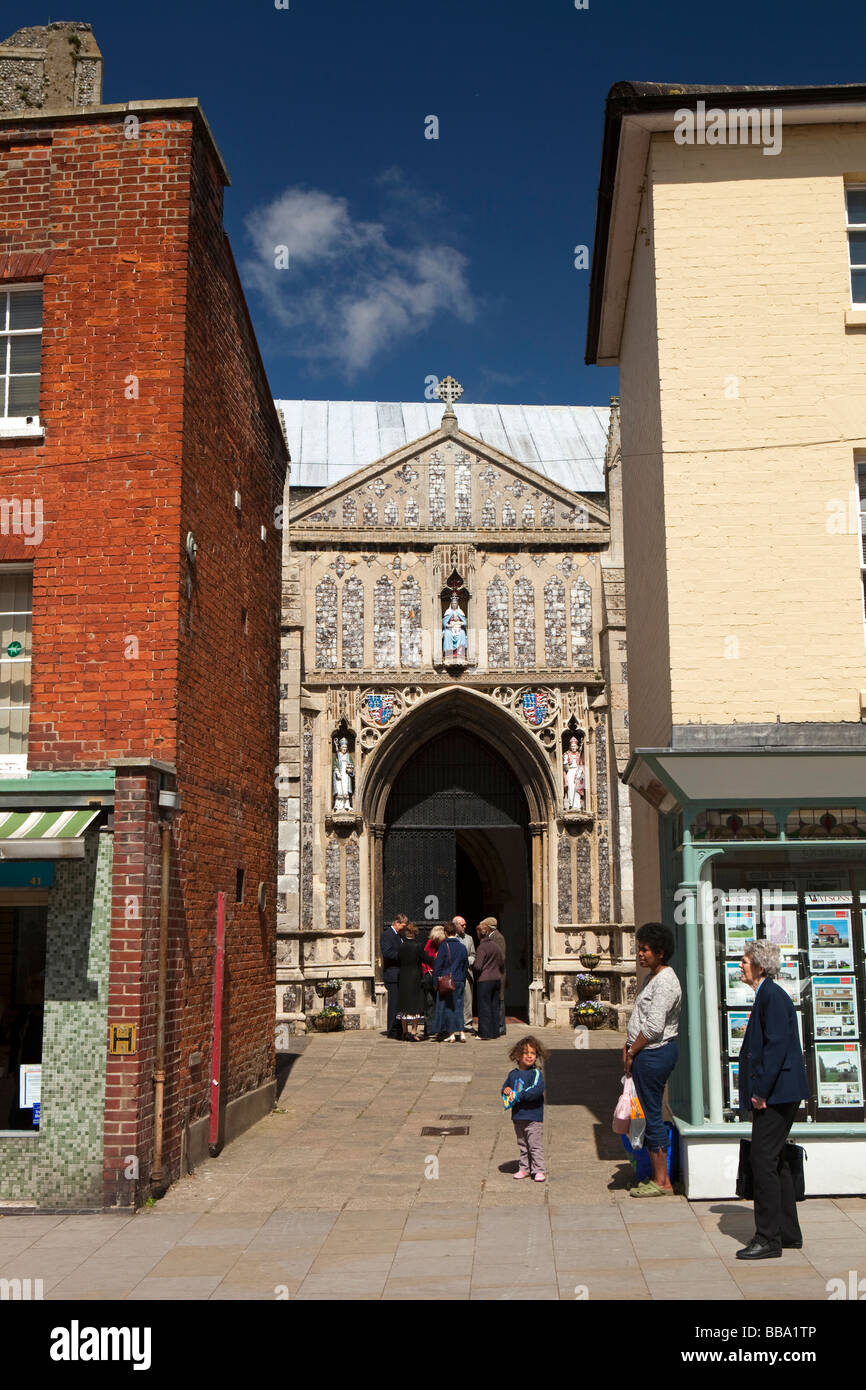 UK England Norfolk North Walsham St Nicholas Parish Church entrance