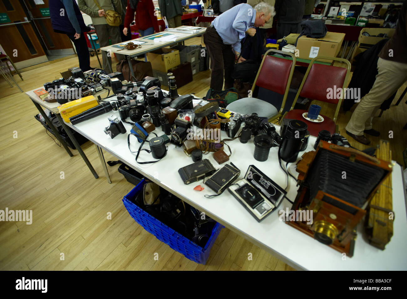 Camera fair selling old cameras, nr Kingswood Bristol Stock Photo Alamy