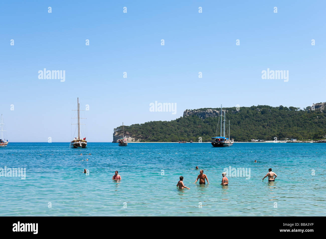 Beach at Moonlight Park, Kemer, Mediterranean Coast, Turkey Stock Photo -  Alamy