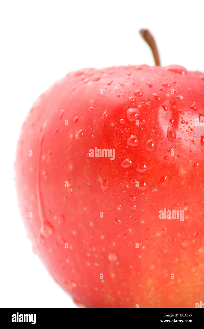object on white food Red apple Stock Photo - Alamy
