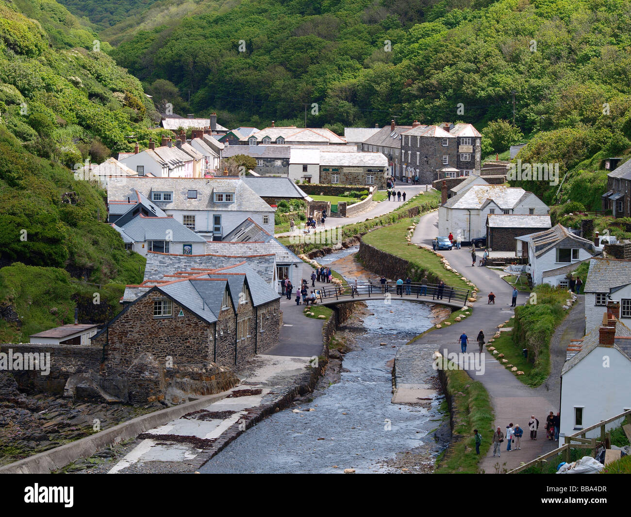 A view along the river Valency at Boscastle Stock Photo