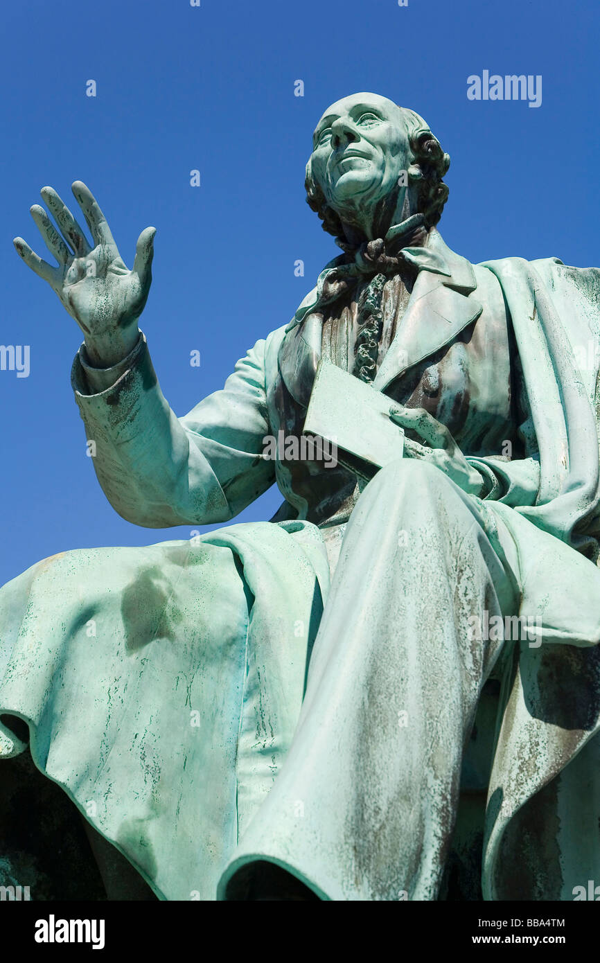 Statue of Hans Christian Andersen, Copenhagen, Denmark, Europe Stock