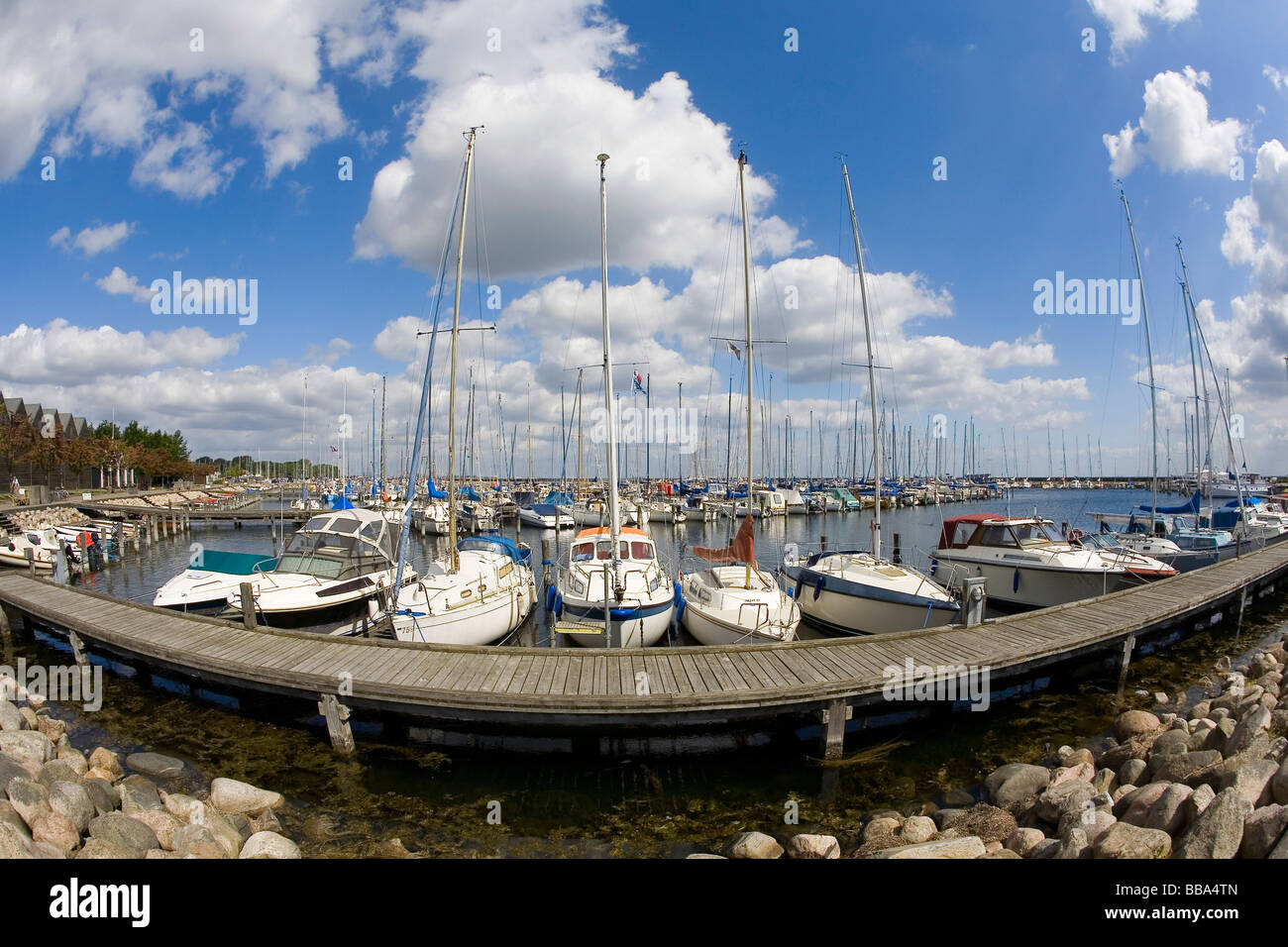 Yachts in Kastrup harbour, Denmark, Europe Stock Photo