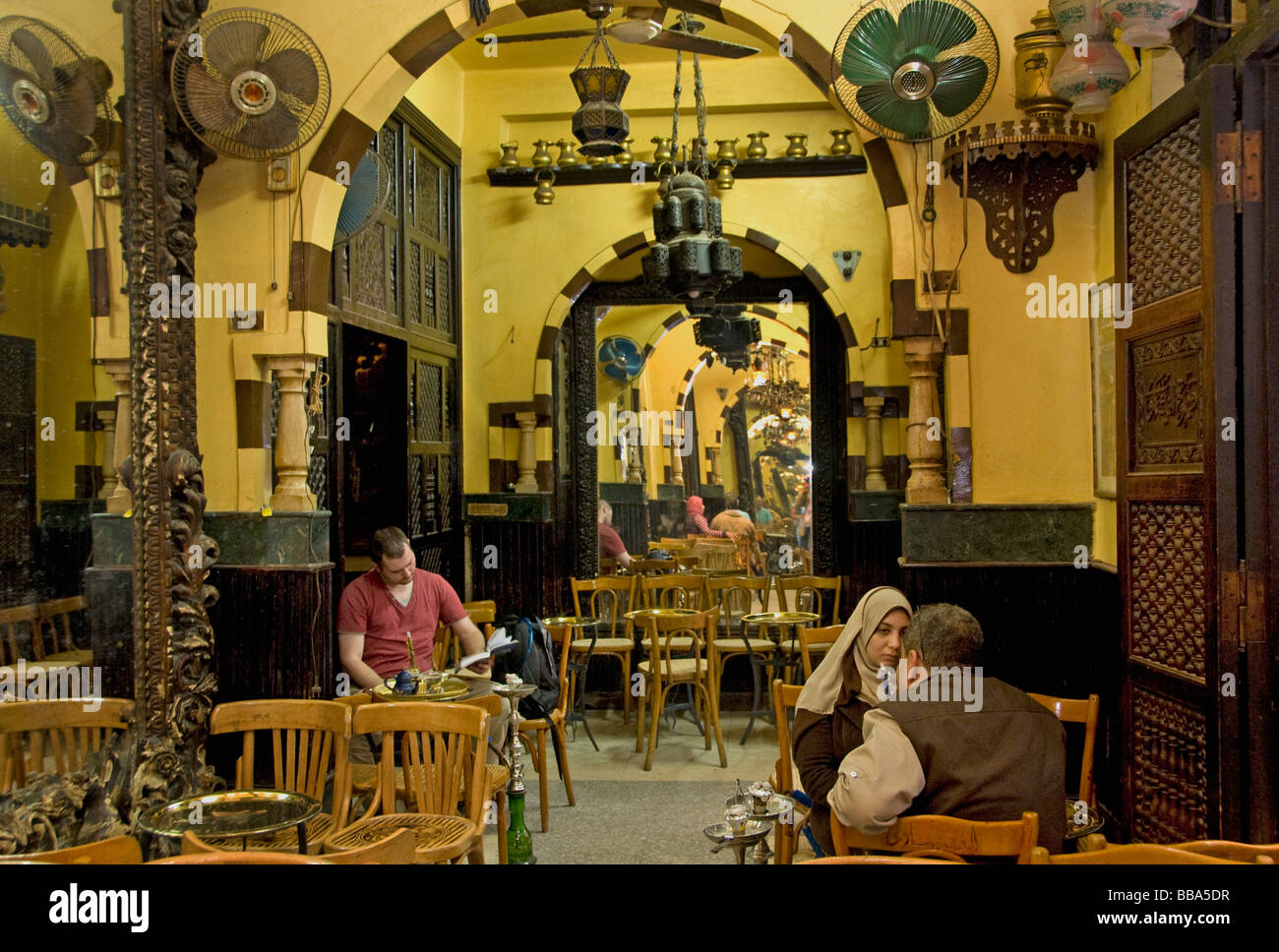 Midan al hussein coffee house Khan el Khalili Islamic Cairo Egypt