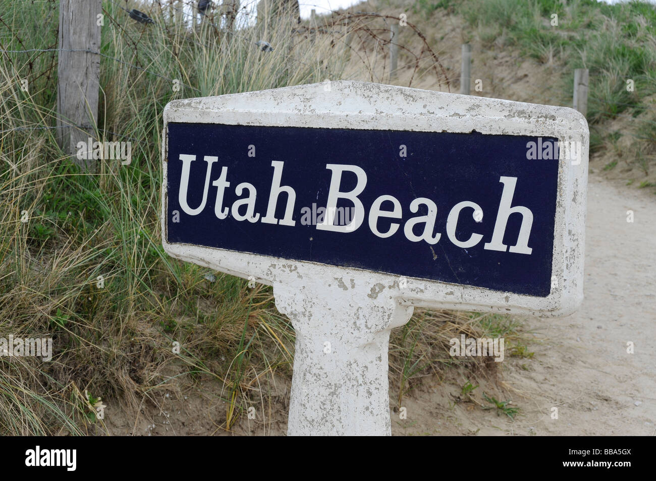 DDay Utah beach Sainte Marie du Mont Manche Normandy France WWII Stock