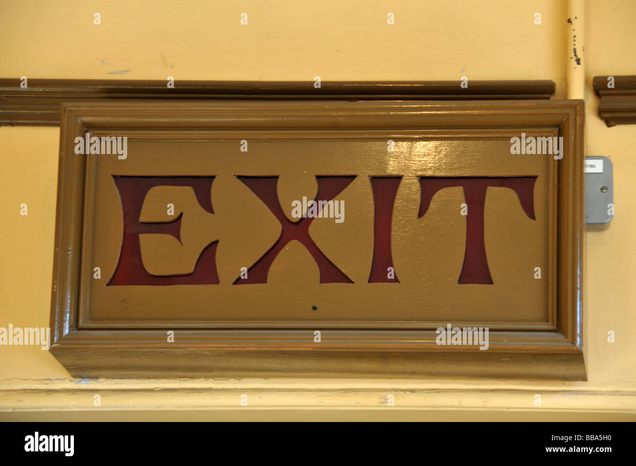 Antique exit sign hi-res stock photography and images - Alamy