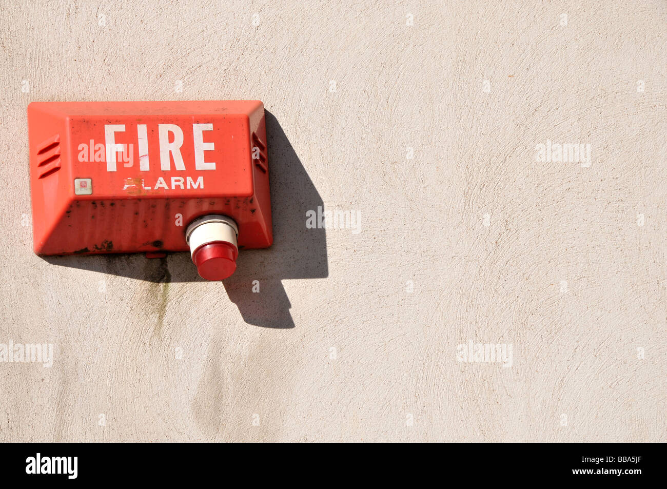 Old Fire Alarm on white wall Stock Photo Alamy