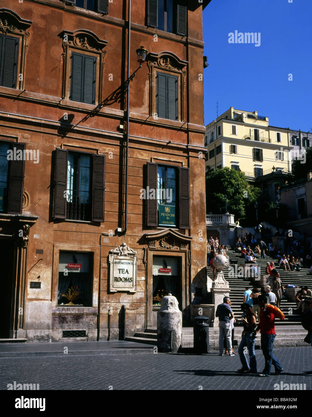 Babbington's Tea Rooms at the foot of The Spanish Steps Rome Italy Stock Photo Alamy