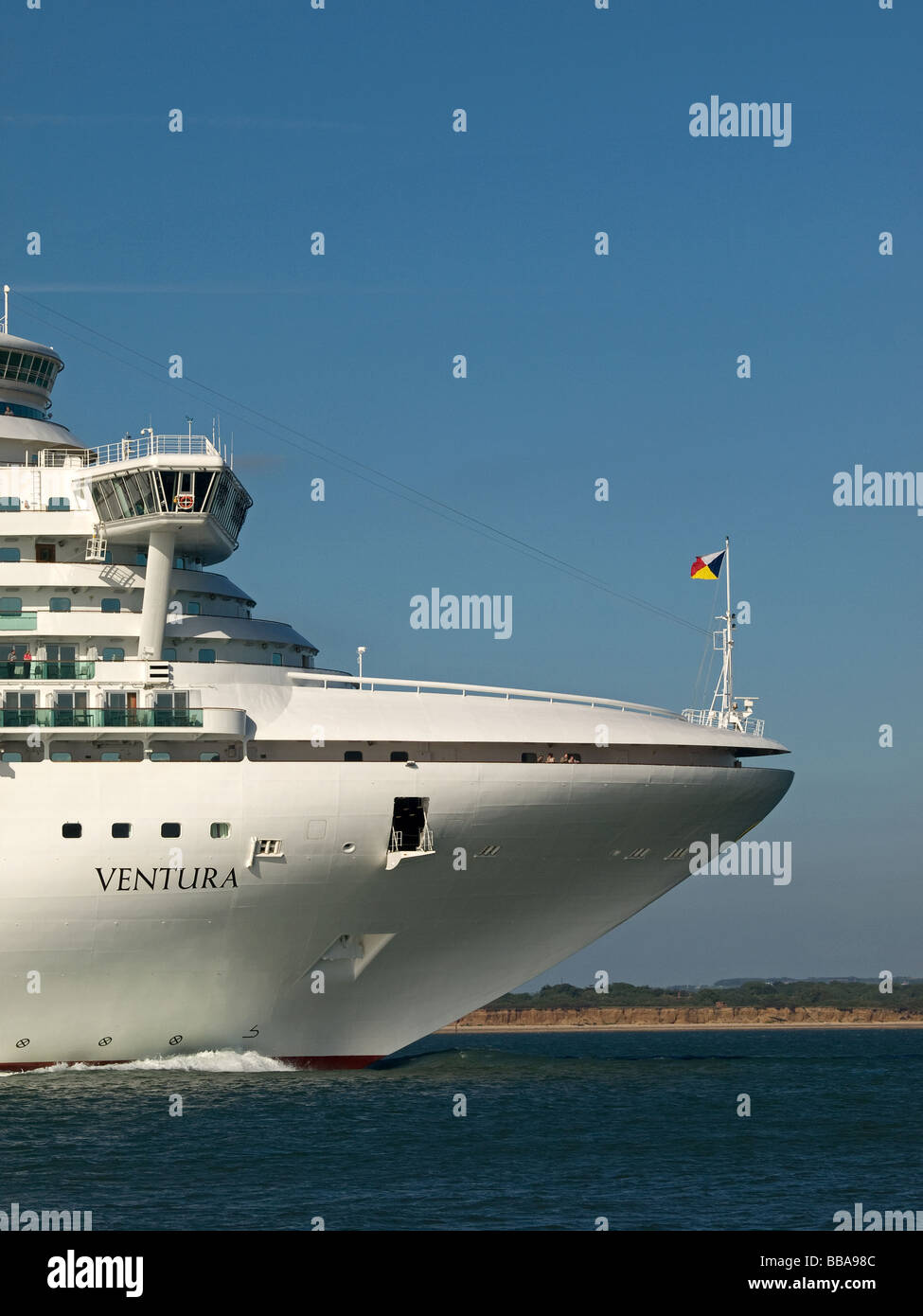 P&O's cruise ship Ventura leaving Southampton UK Stock Photo