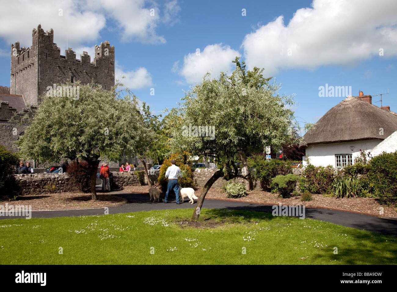 Park and Church Adare Village, County Limerick, Ireland Stock Photo Alamy