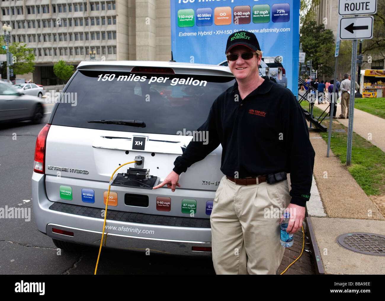Energy conserving hybrid vehicle Stock Photo