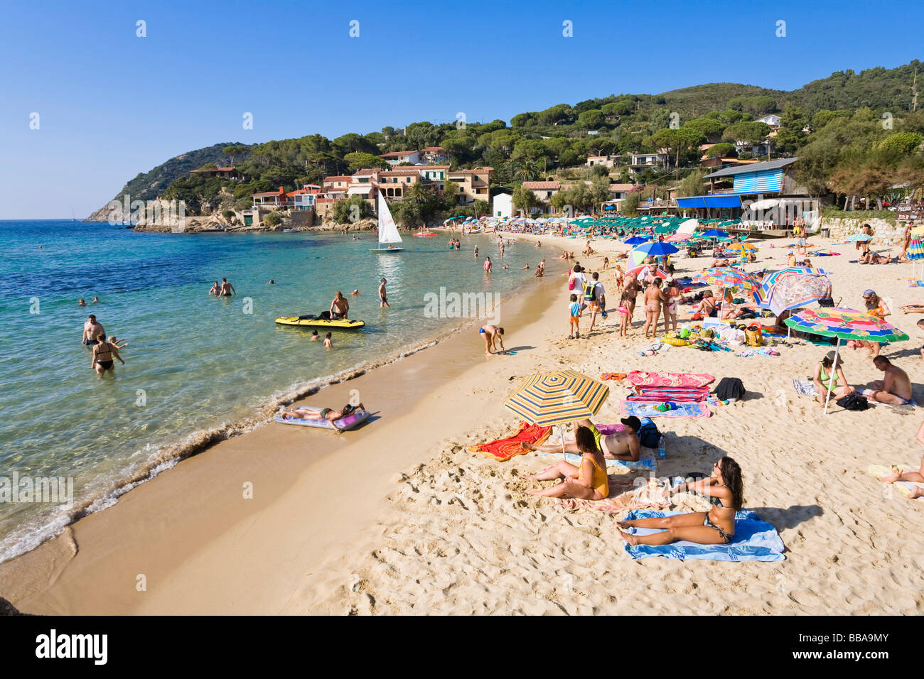 Beach at Biodola, Elba, Tuscany, Italy, Mediterranean, Europe Stock Photo -  Alamy