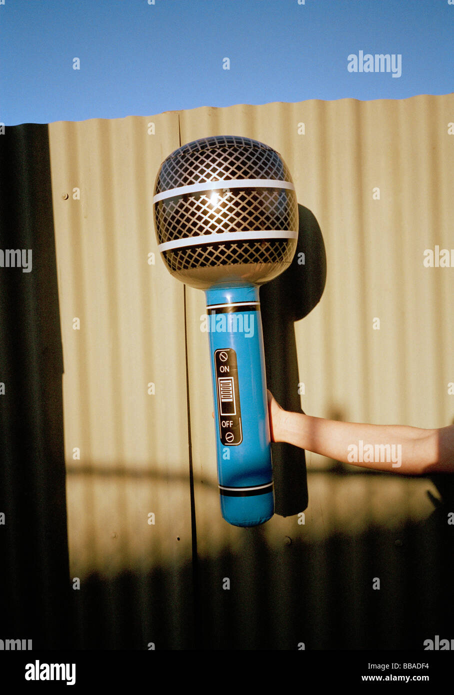 An oversized microphone Stock Photo