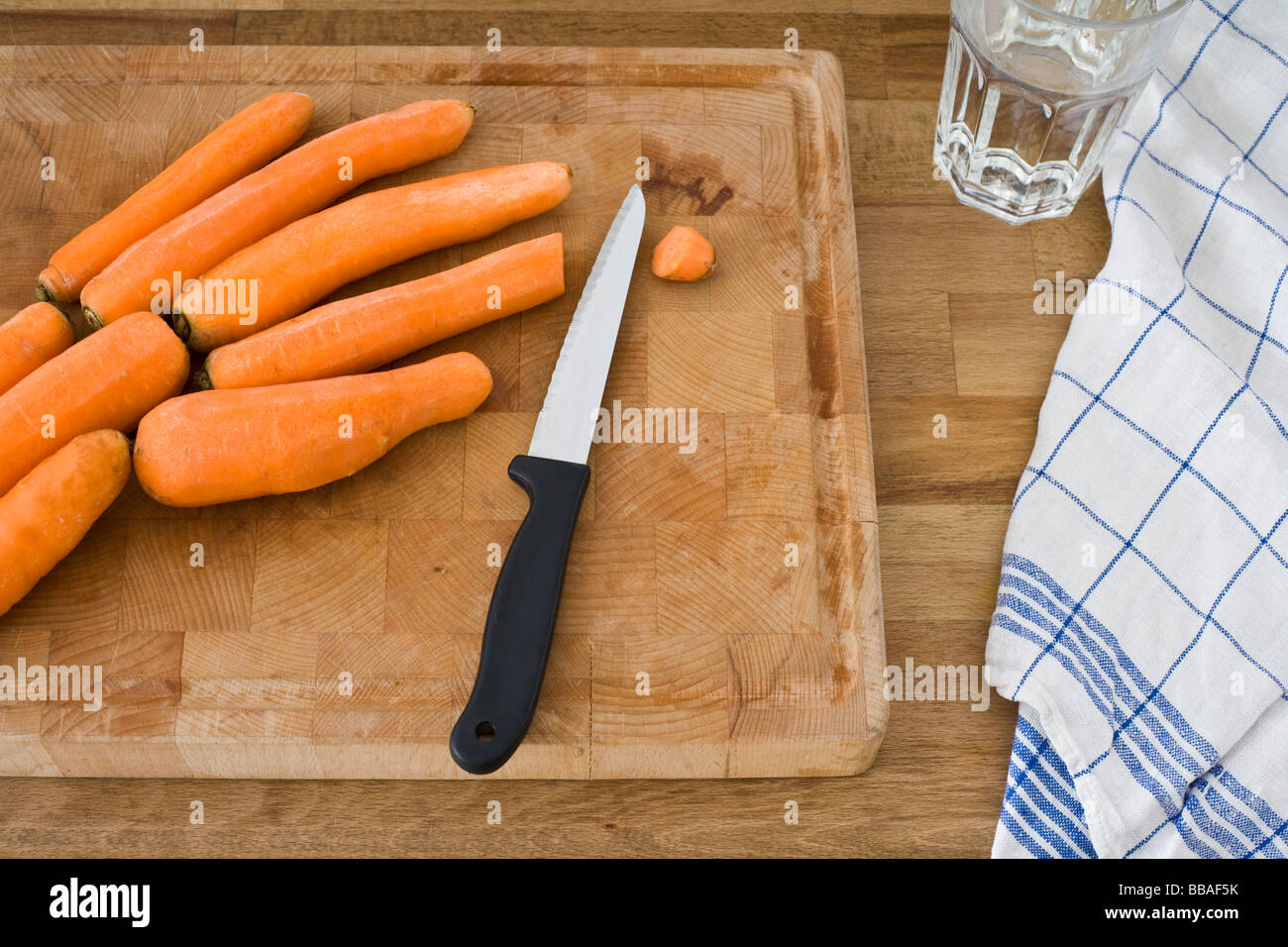 Photo of Kitchen Knives Set artistic still life on white