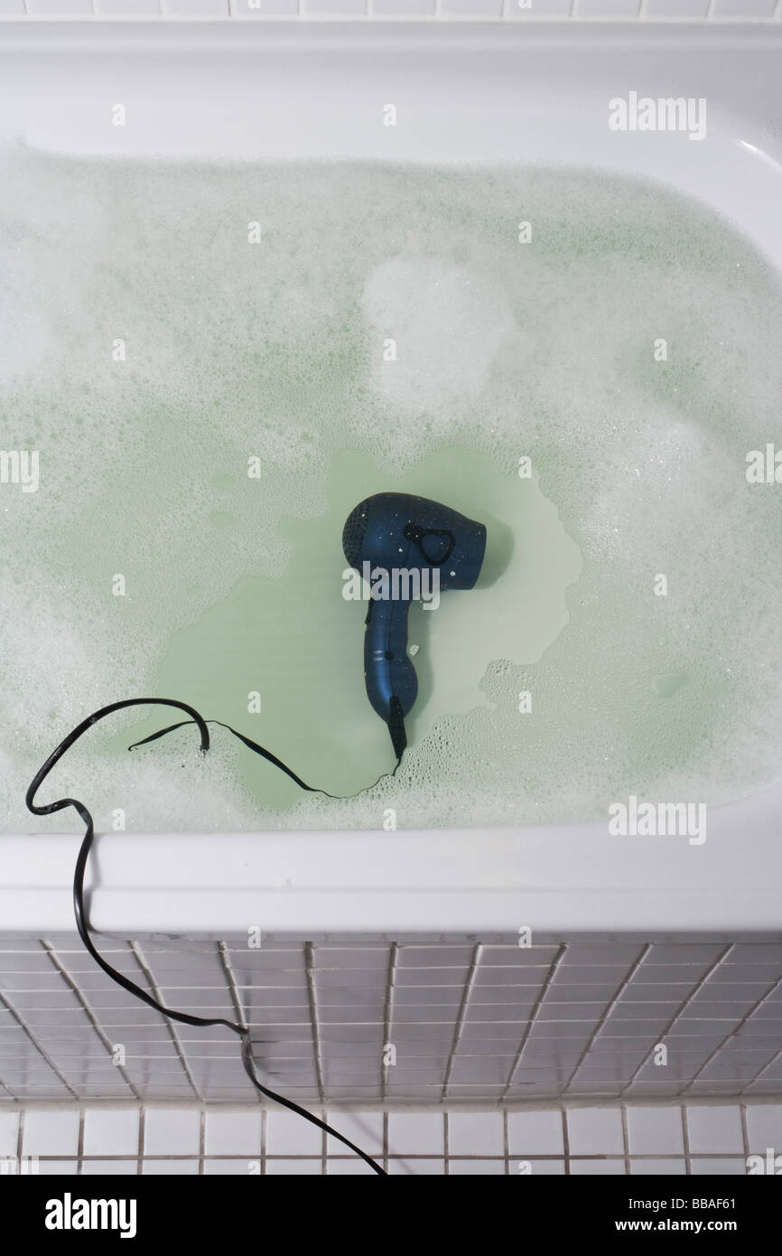 Hair dryer full bathtub hi-res stock photography and images - Alamy