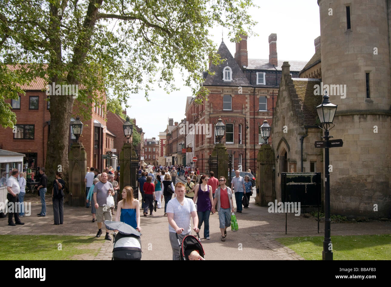 york town centre north yorkshire center uk museum gardens Stock Photo