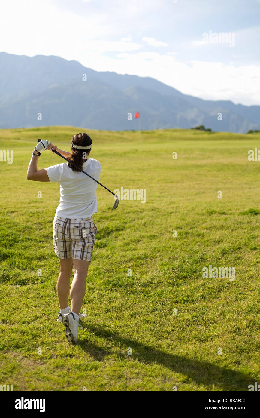A woman playing golf, Palm Springs, California, USA Stock Photo Alamy