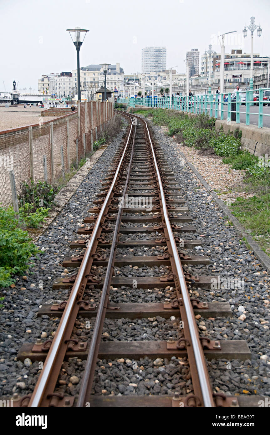 Track volks railway beach brighton palace pier brighton railway hires stock photography and