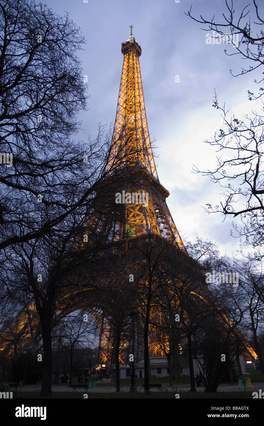 Night time Eiffel Tower lightshow, Paris, France Stock Photo Alamy