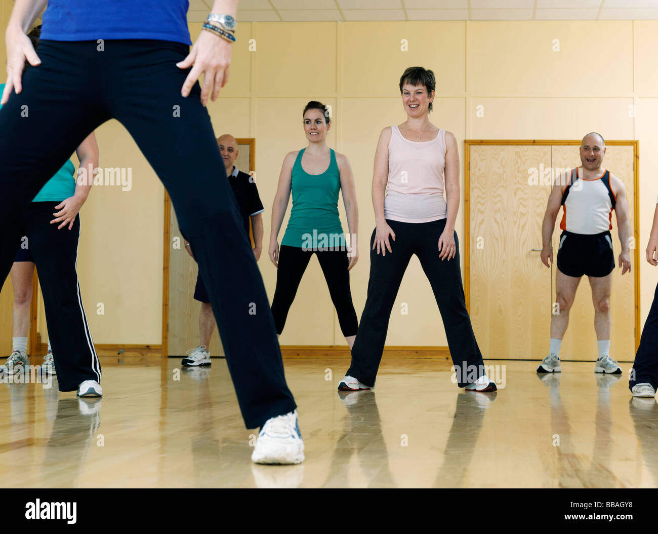 aerobic exercise at gym Stock Photo Alamy