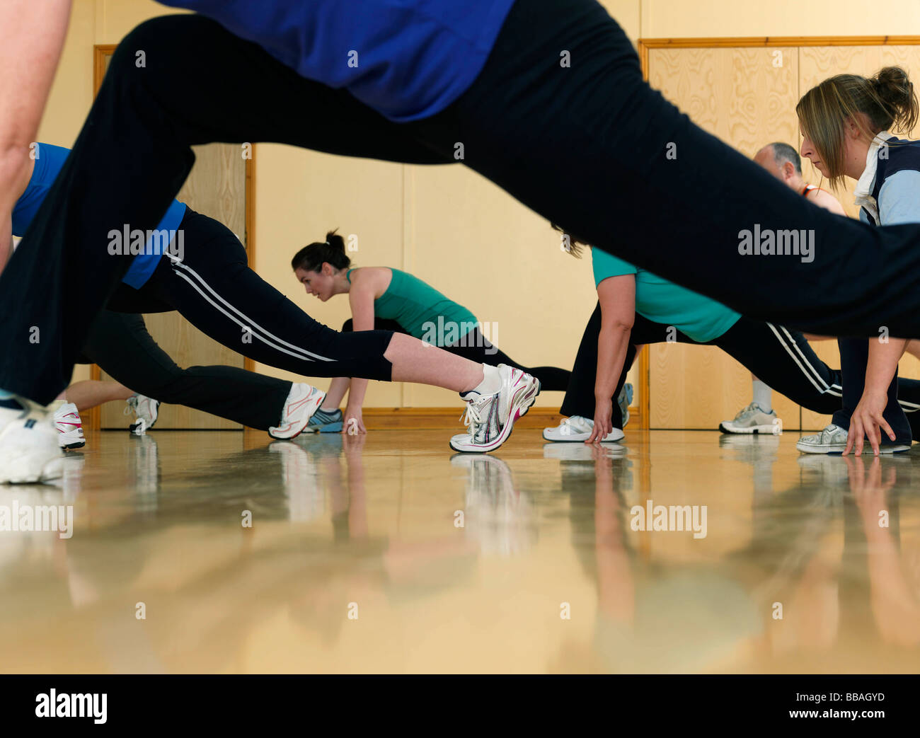 aerobic exercise at gym Stock Photo Alamy