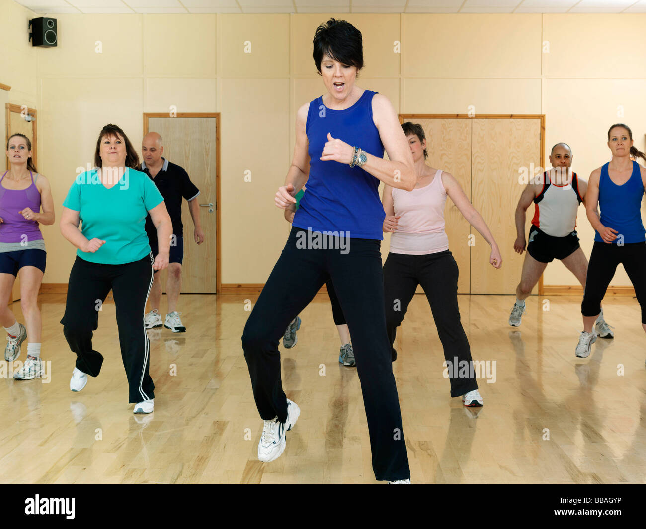 aerobic exercise at gym Stock Photo Alamy