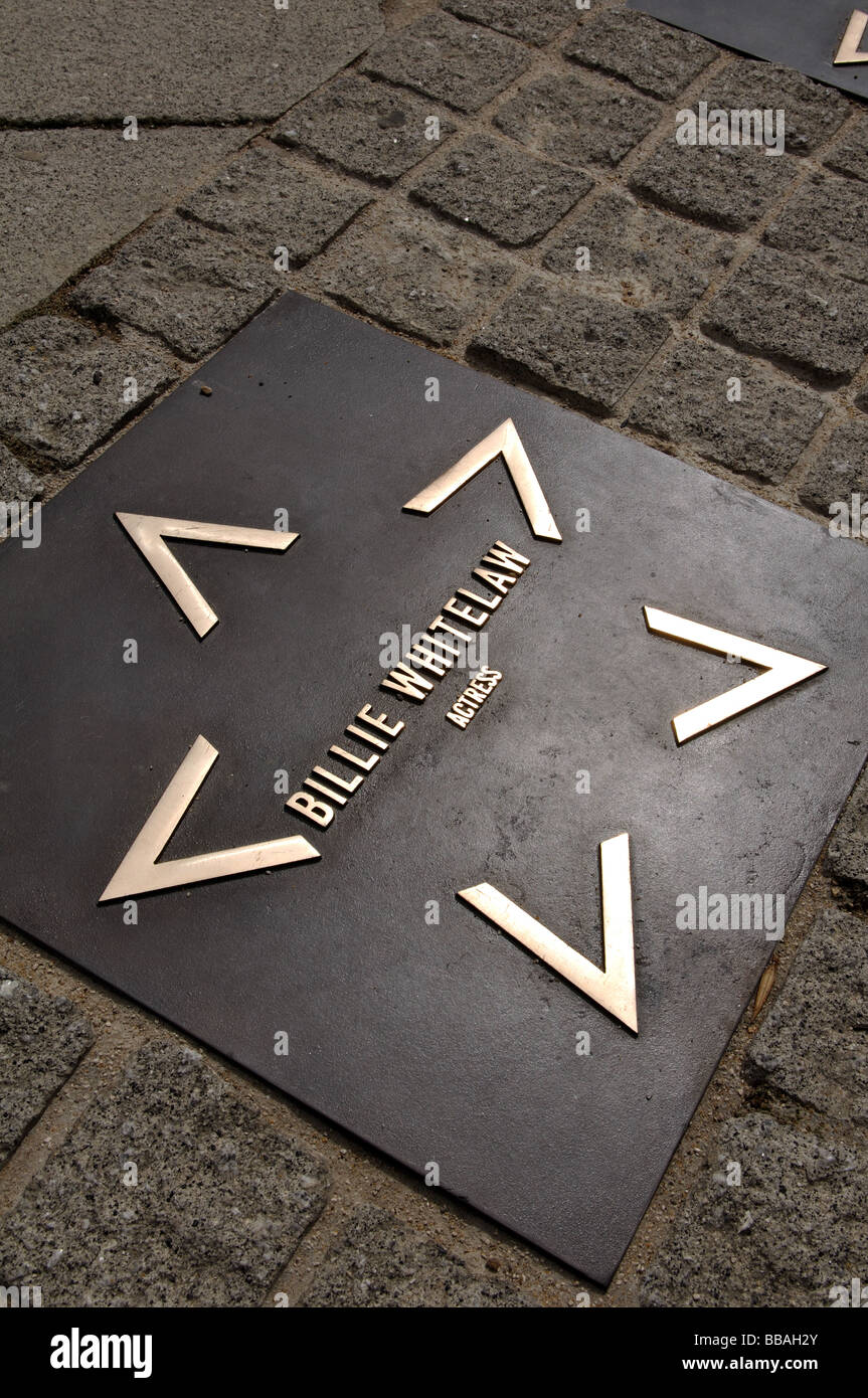 Billie Whitelaw plaque, Walk of Fame, Coventry, England, UK Stock Photo