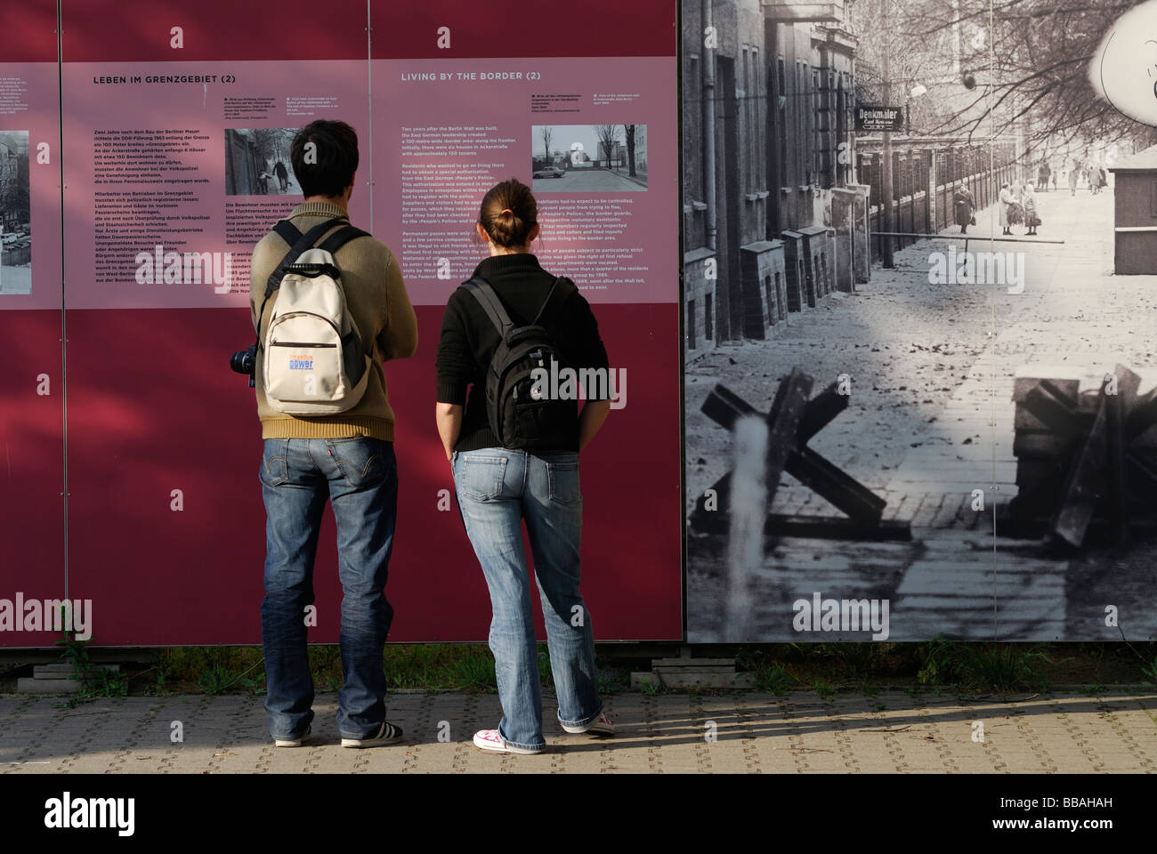 Berlin Germany Berlin Wall Memorial on Bernauer Strasse forms part of the Berlin Wall History Mile Stock Photo