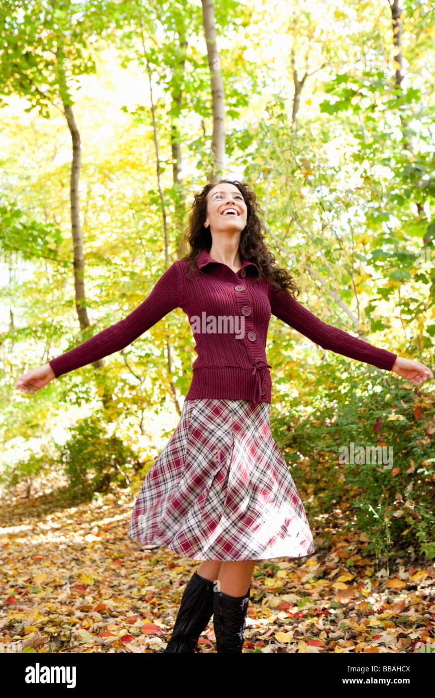 One woman dancing autumn hi-res stock photography and images - Alamy