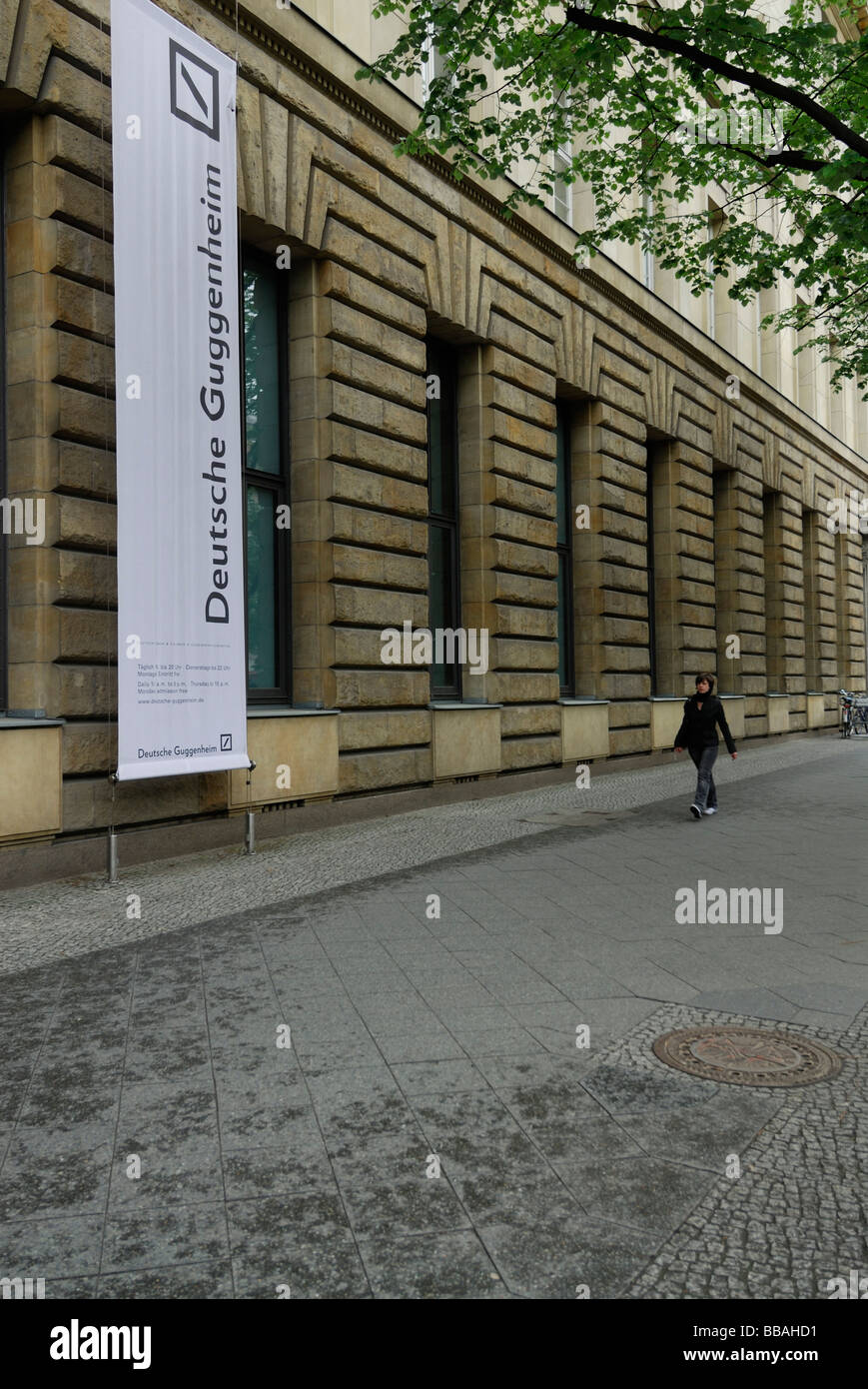 Berlin Germany Deutsche Guggenheim building Unter den Linden Stock Photo