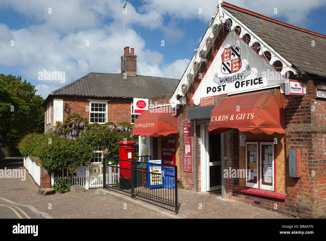 UK England Norfolk Mundesley High Street village Post Office Stock Photo