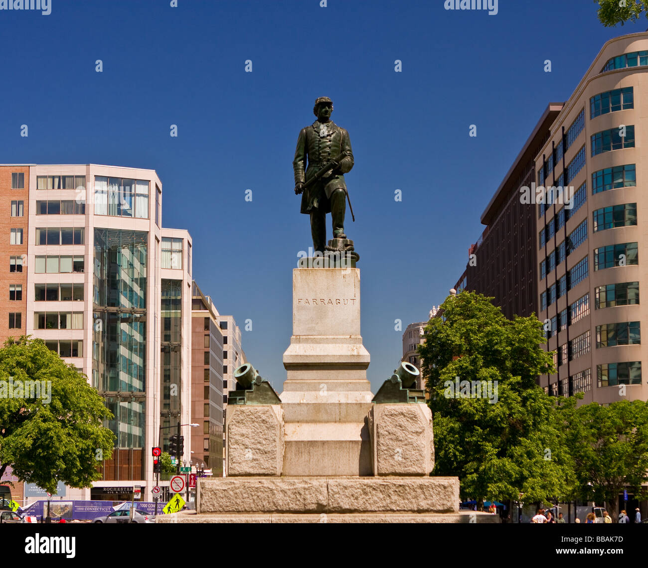 WASHINGTON DC USA Statue of Admiral David Farragut in Farragut Park