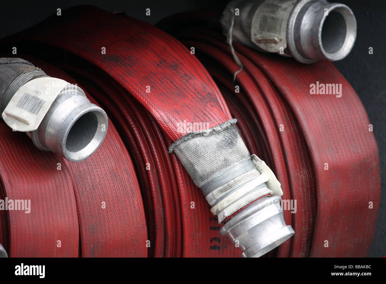 A photograph of a firemans hose for putting out fires Stock Photo Alamy