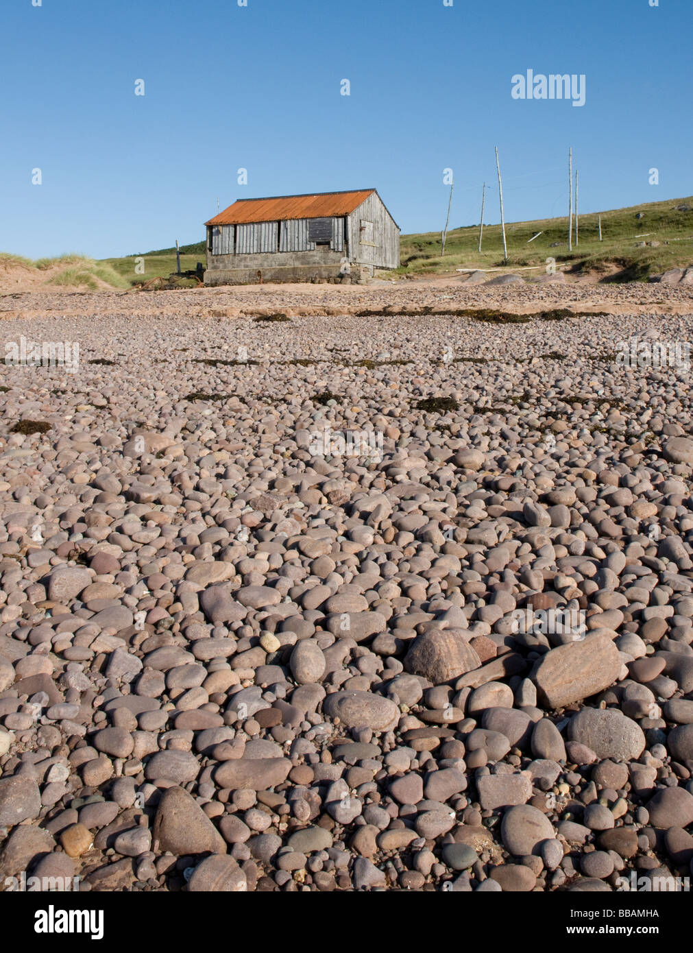 Abandoned fishing station at Redpoint nr Gairloch Ross & Cromarty Highland Scotland Stock Photo