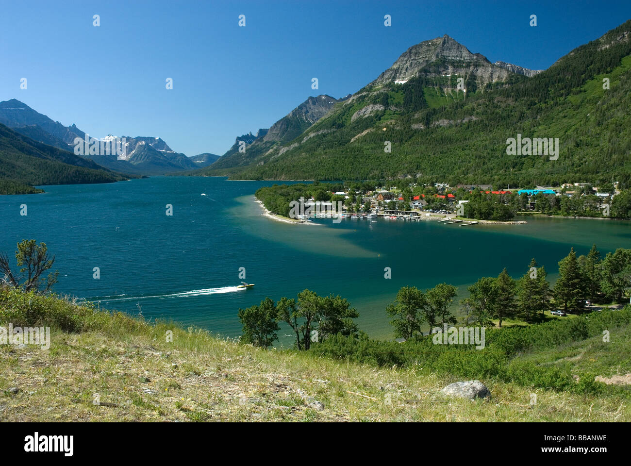 Waterton townsite hi-res stock photography and images - Alamy