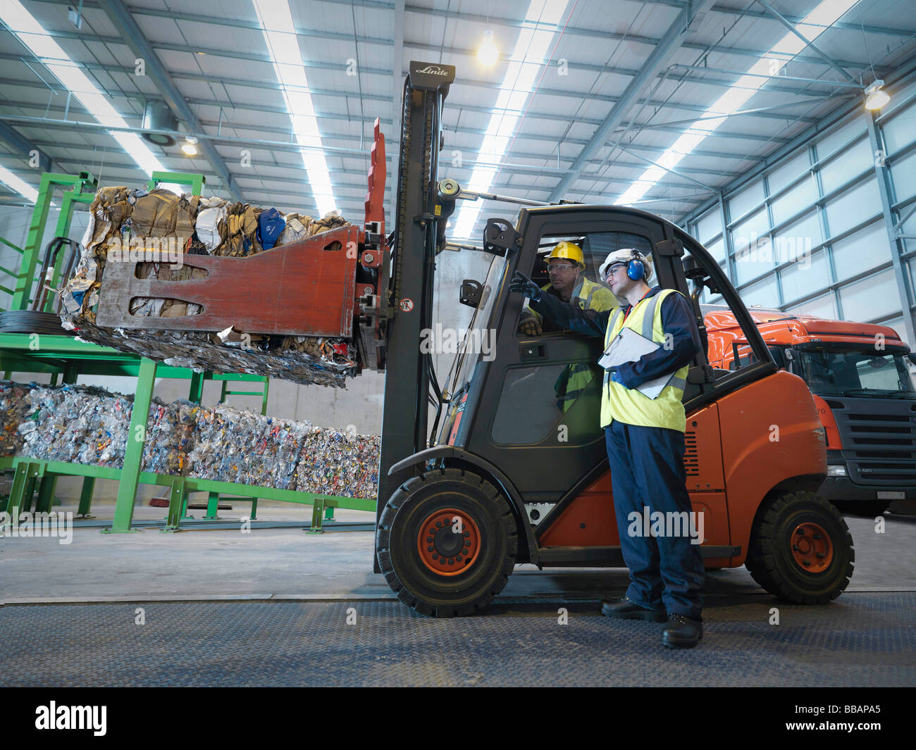 Recycling Center Forklift High Resolution Stock Photography and Images