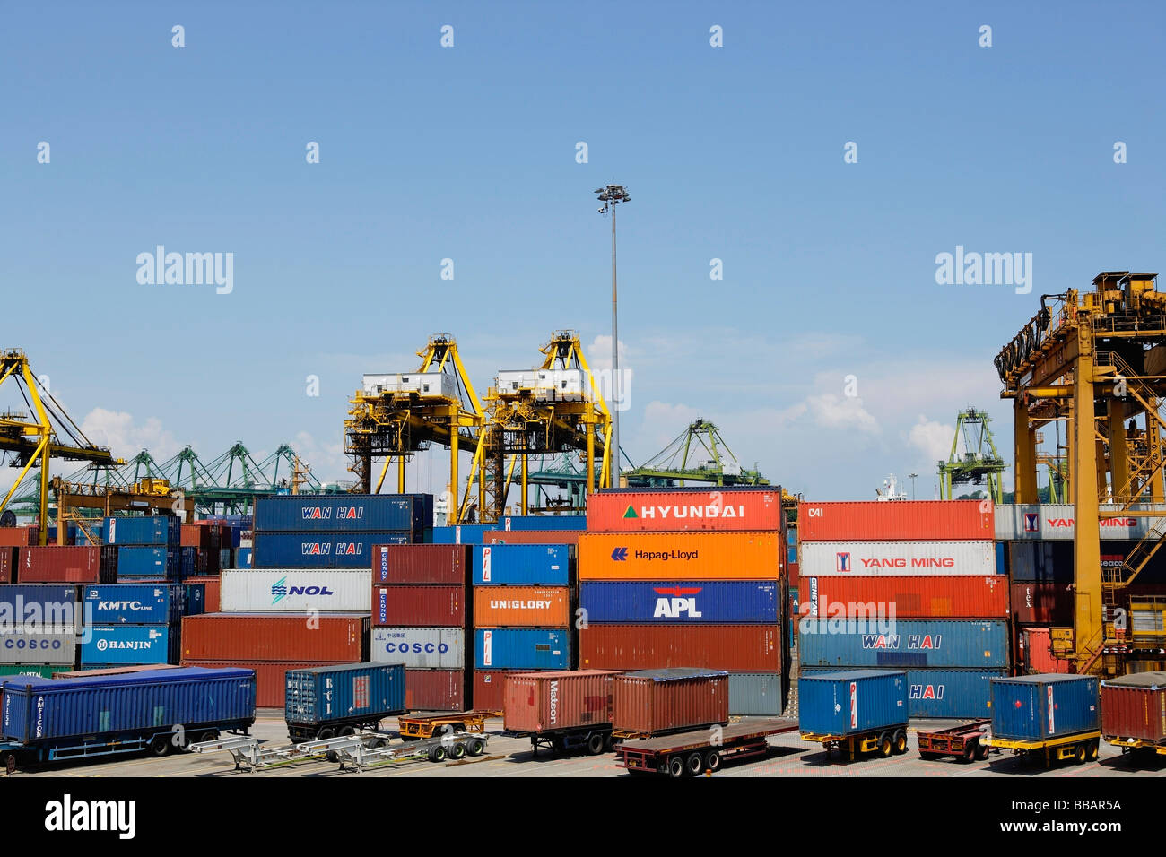 Shipping Containers in the Singapore Port, Singapore Stock Photo Alamy