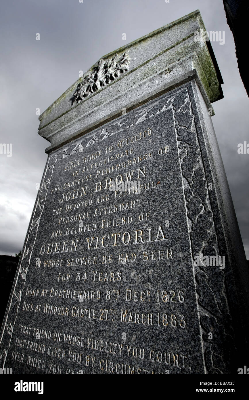 The grave of Queen Victoria's faithful servant John Brown who is buried