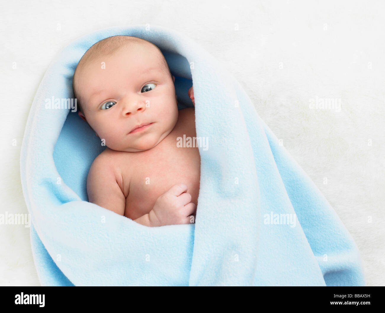 Baby in bed Stock Photo Alamy