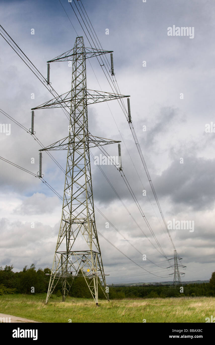 Electricity Pylons in Billingham Cleveland England Stock Photo