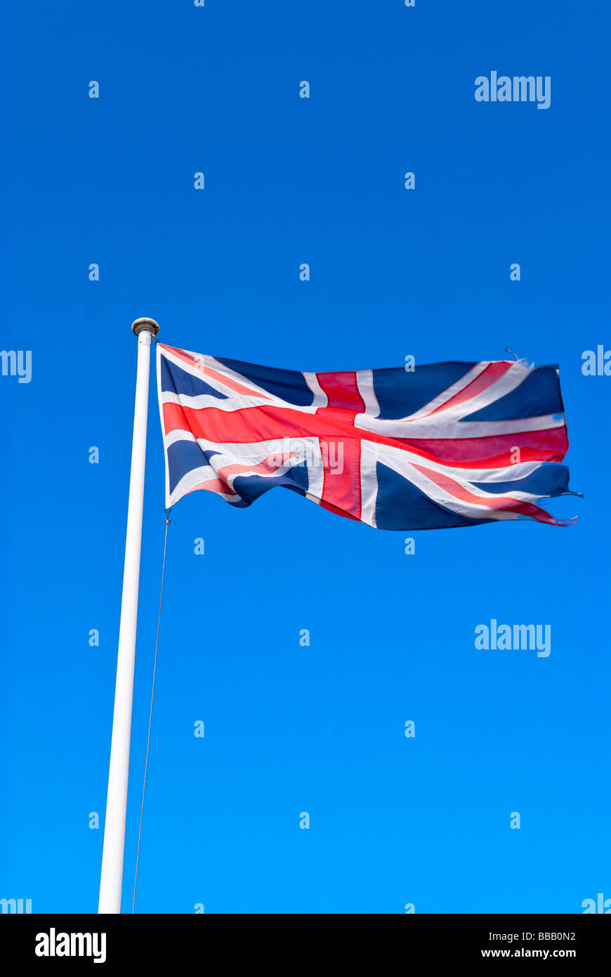 A union jack flag of England in the Uk Stock Photo