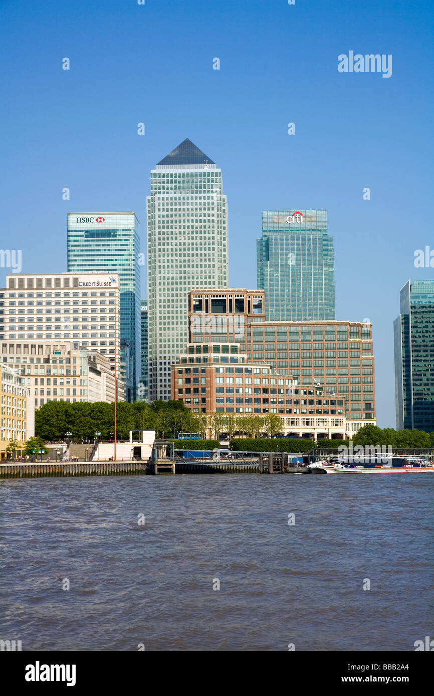 Canary Wharf  Financial Banks Stock Photo