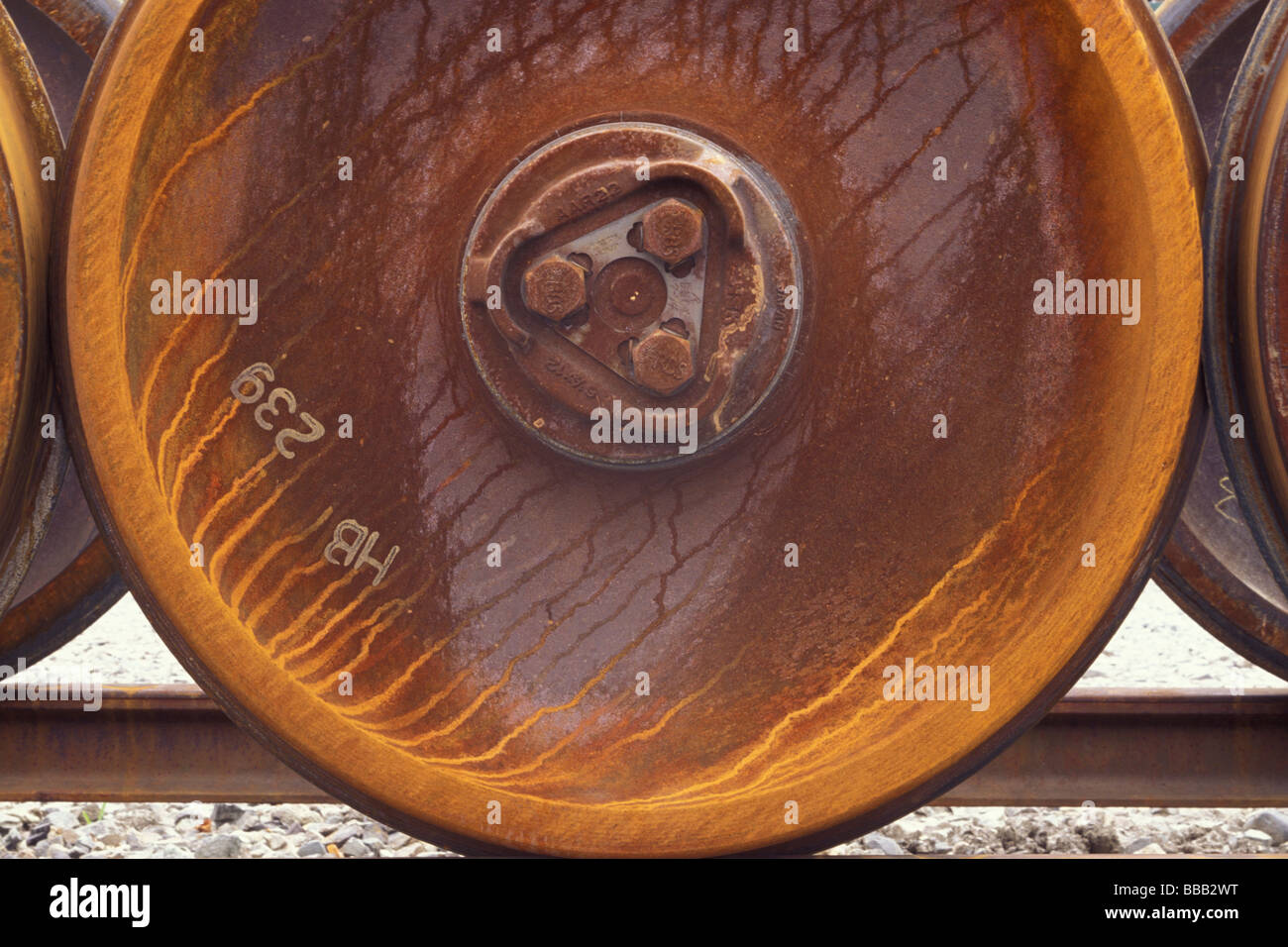 Rusty train car wheels Stock Photo Alamy