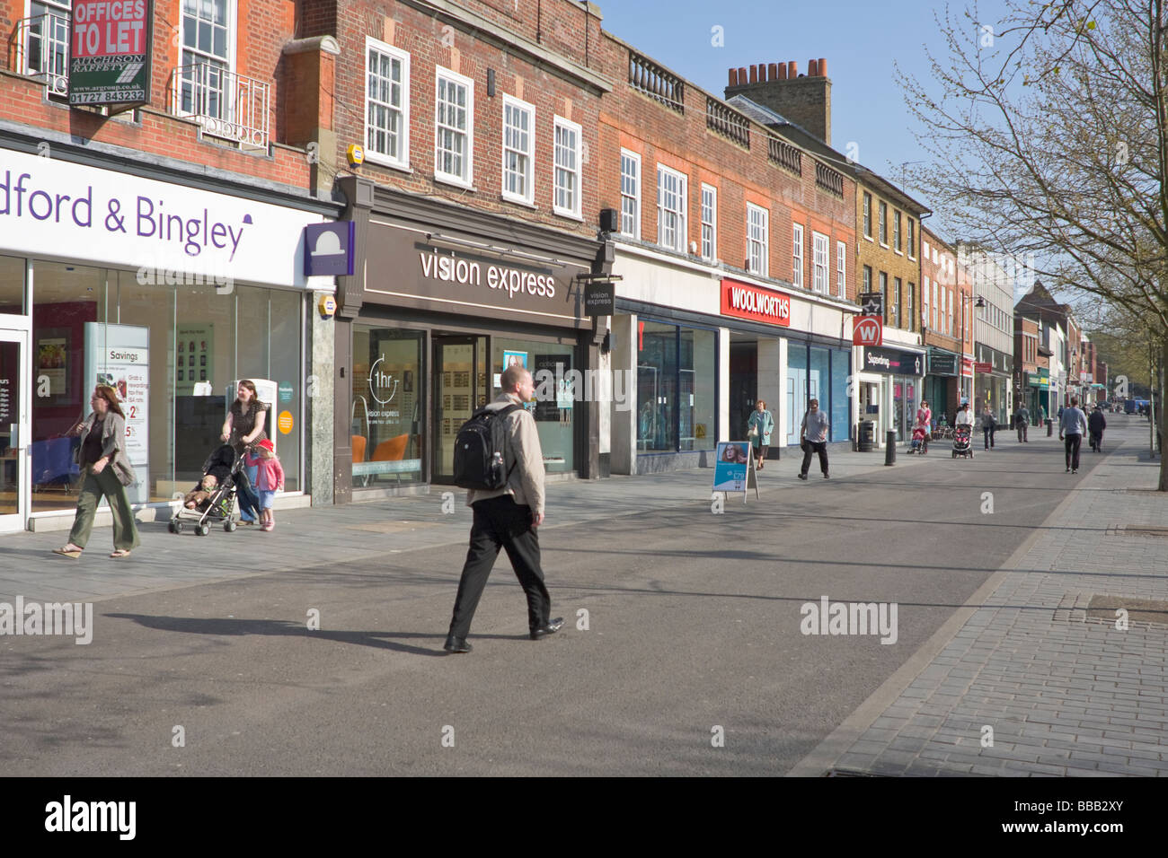 St Peters Street St Albans UK Stock Photo Alamy