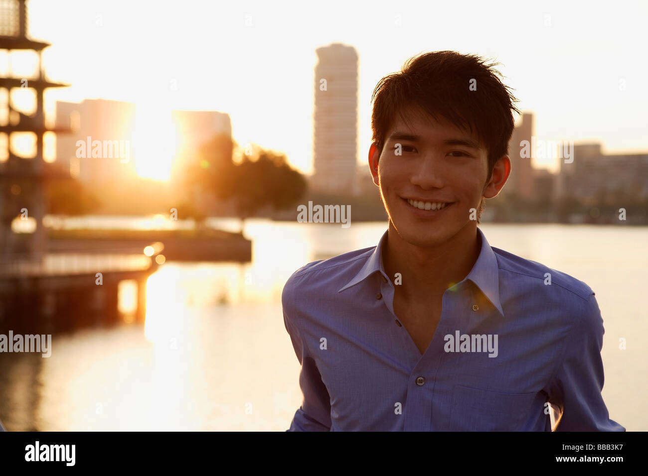 Portrait young man sunset hi-res stock photography and images - Alamy