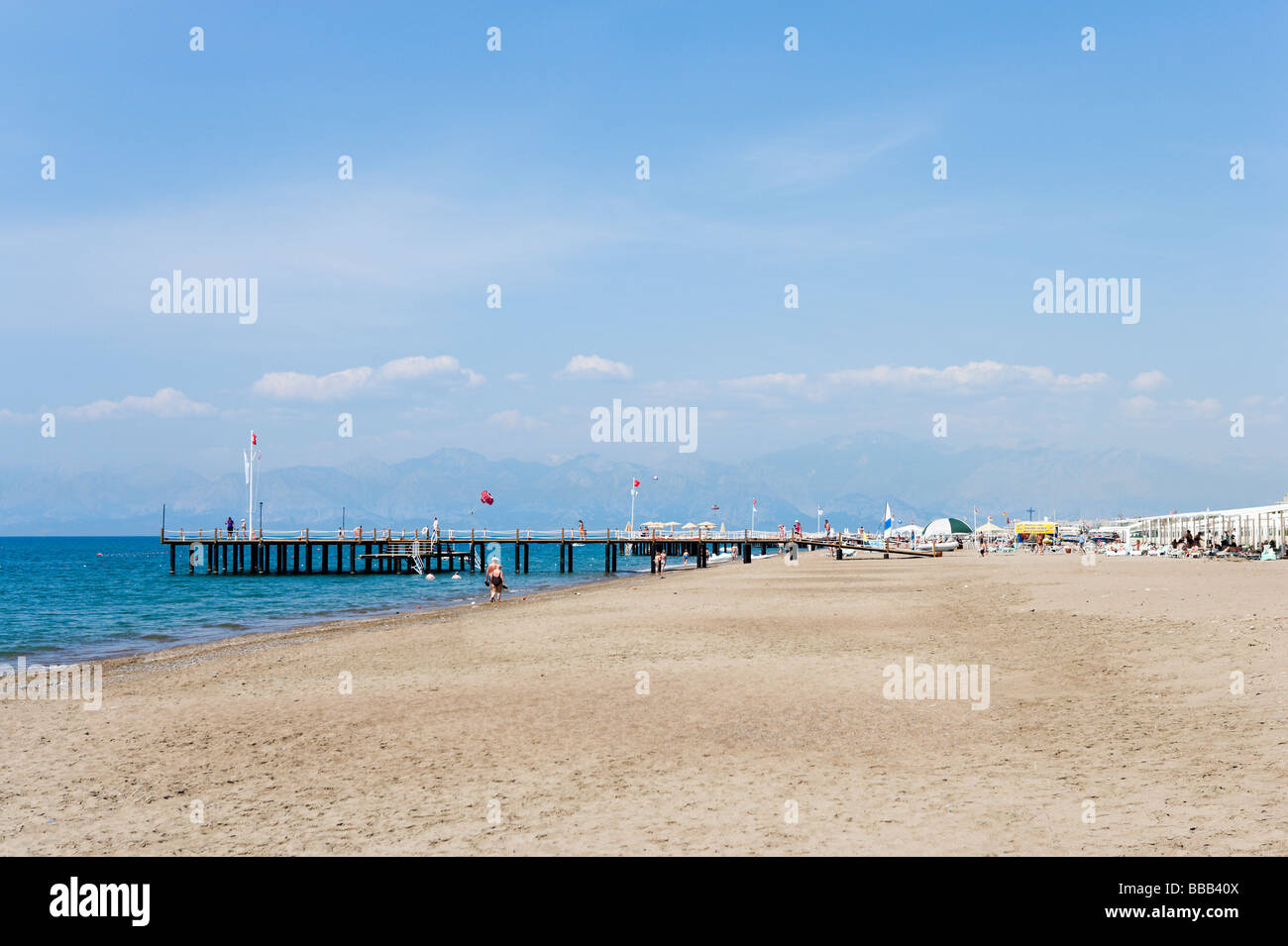 Lara Beach, near Antalya, Mediterranean Coast, Turkey Stock Photo