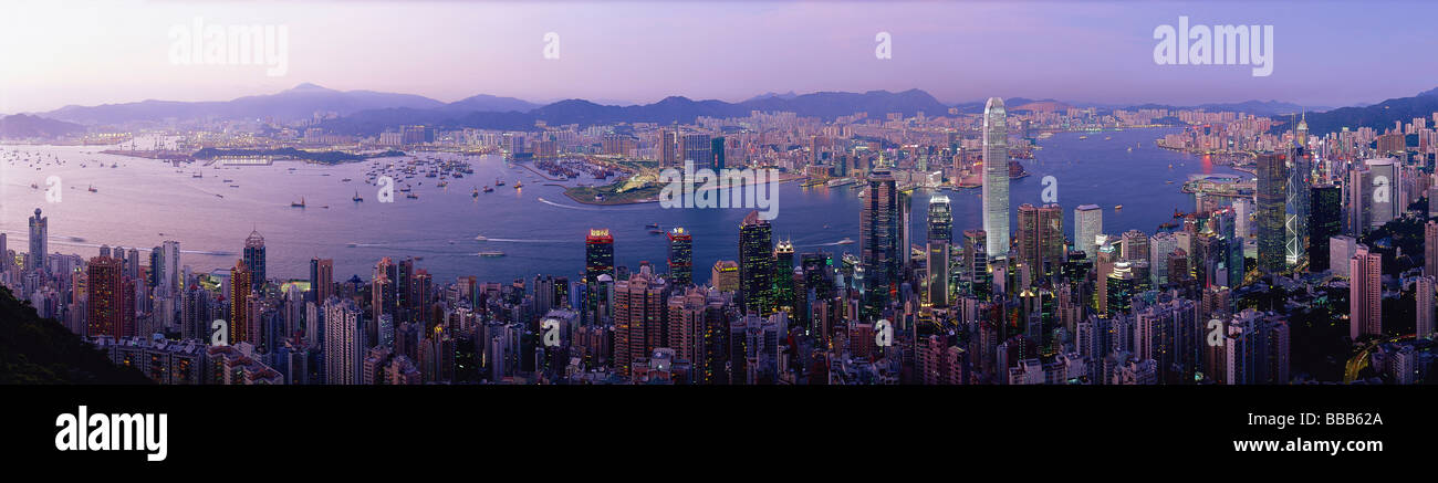 Cityscape from the Peak, Hong Kong Stock Photo