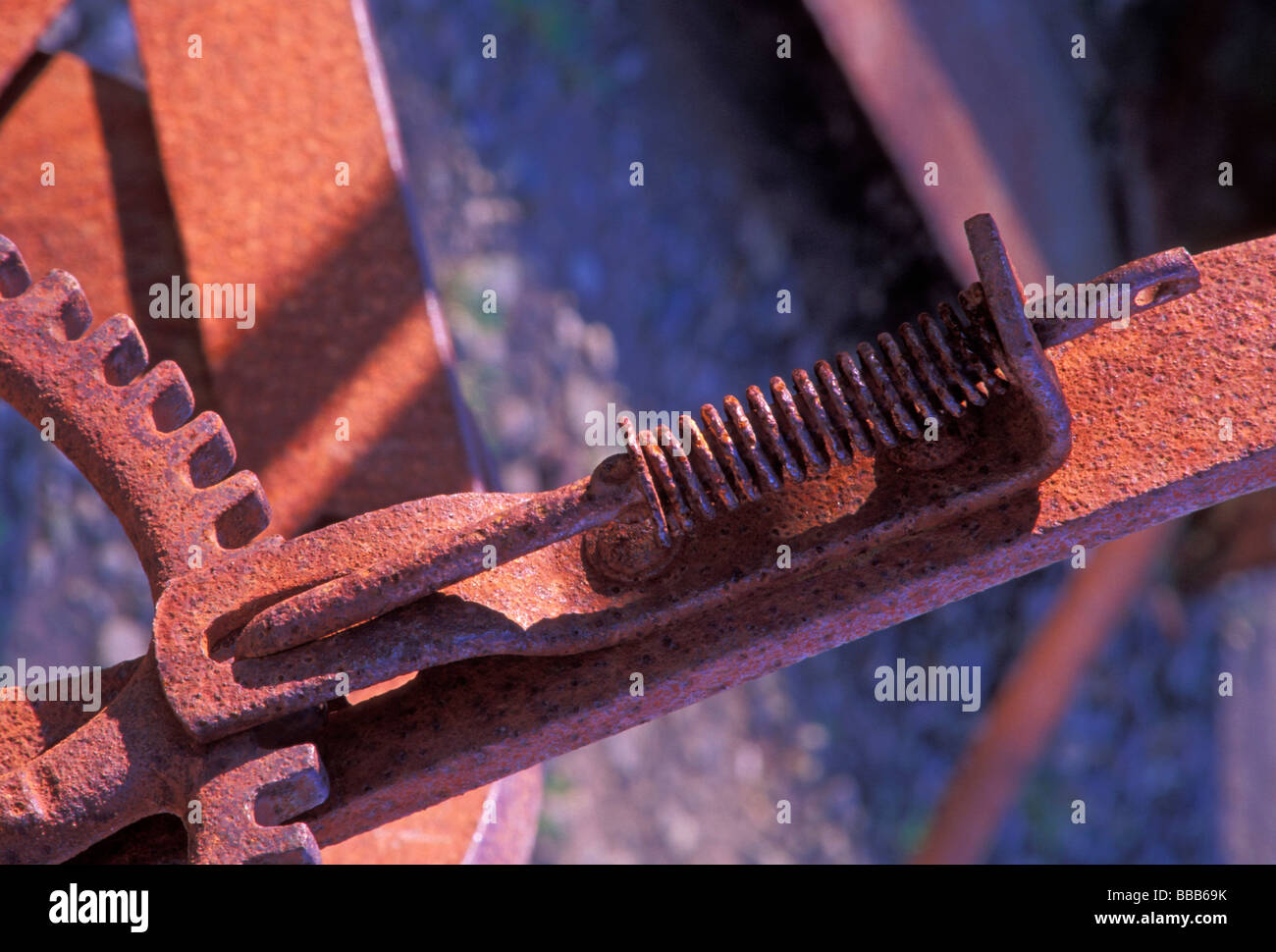 Rusty farm implements Stock Photo Alamy